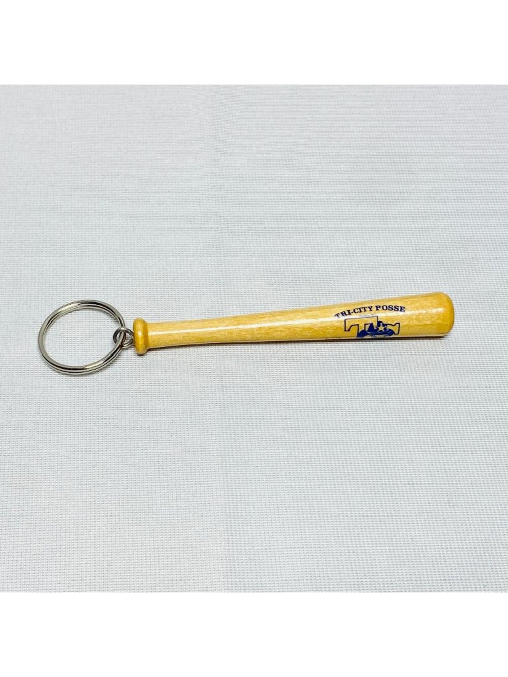 Mini Baseball Bat Keychain Tri-City Posse Logo Wood Souvenir Washington State